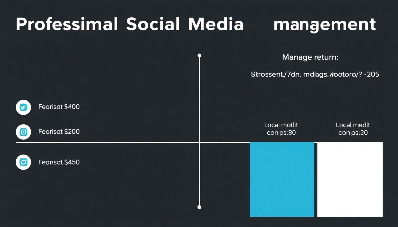 A graph or chart comparing the costs and potential returns of professional social media management.
