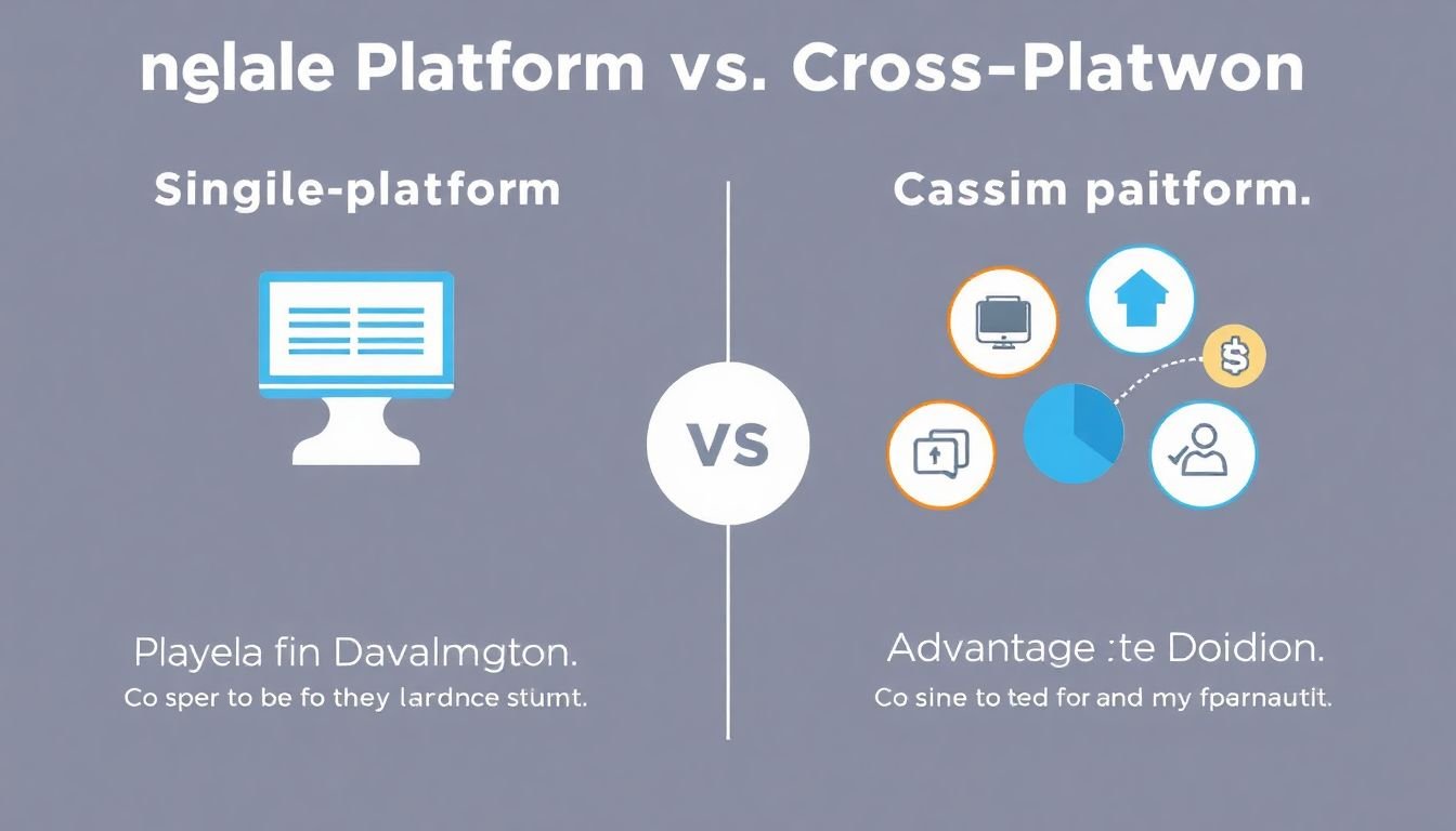 An infographic comparing single-platform vs. cross-platform management, with clear advantages for the latter.