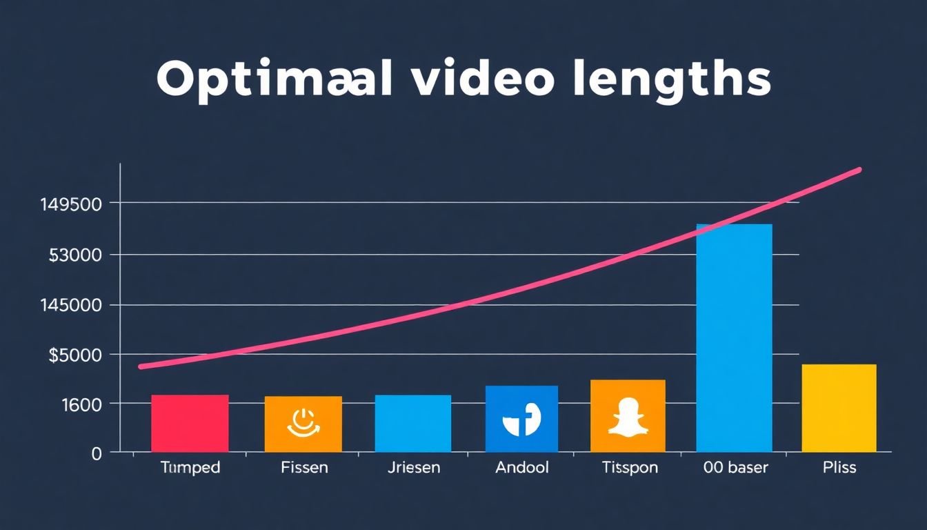 A bar graph comparing optimal video lengths for different social media platforms.