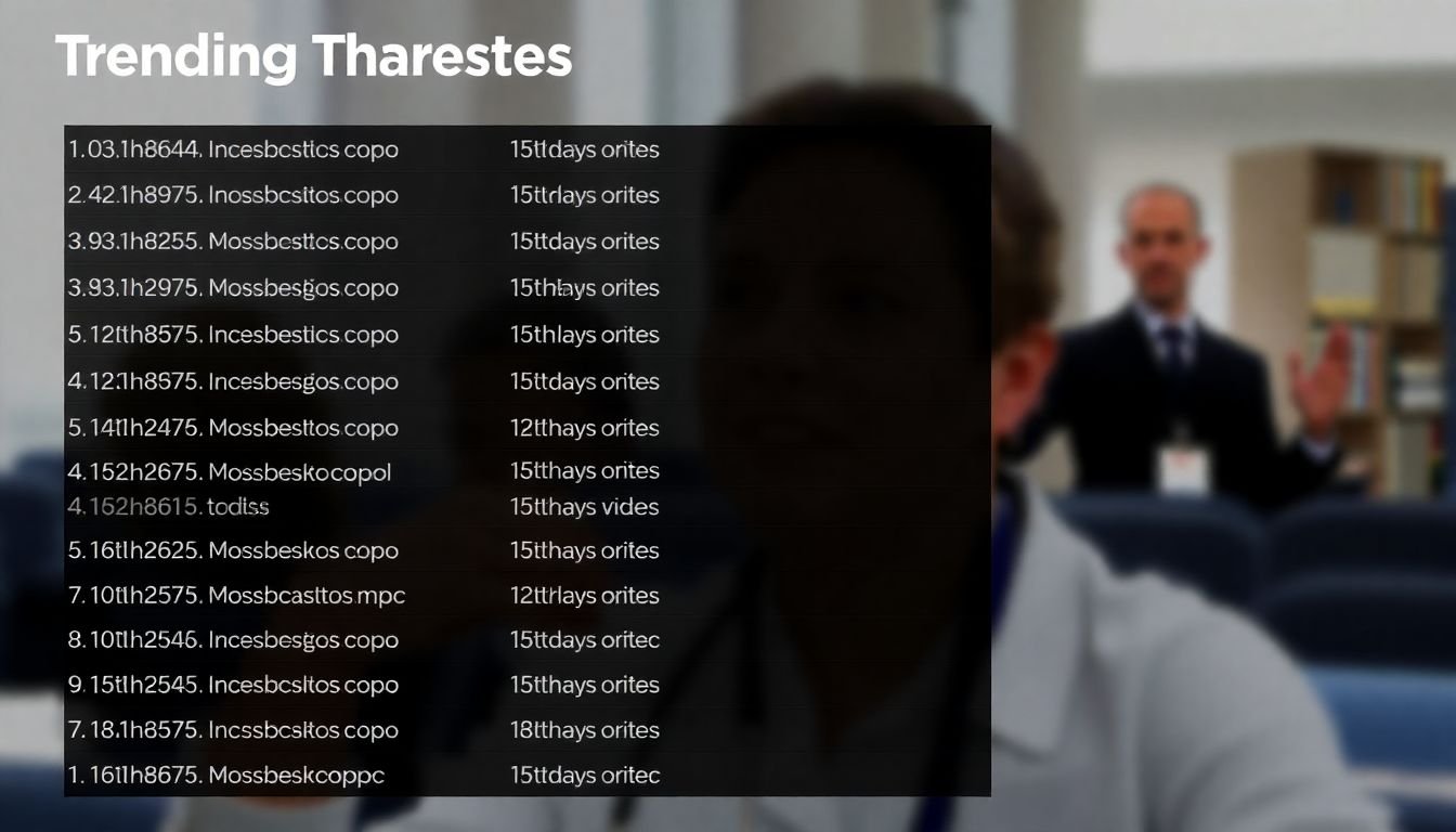 A list of trending hashtags for each social media platform, with a video playing in the background.