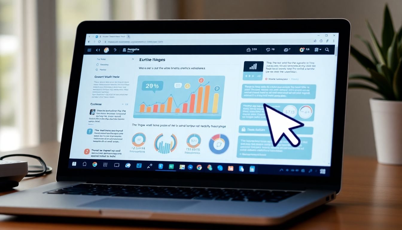 A laptop screen displaying an infographic with a screen reader cursor highlighting alternative text for an image.
