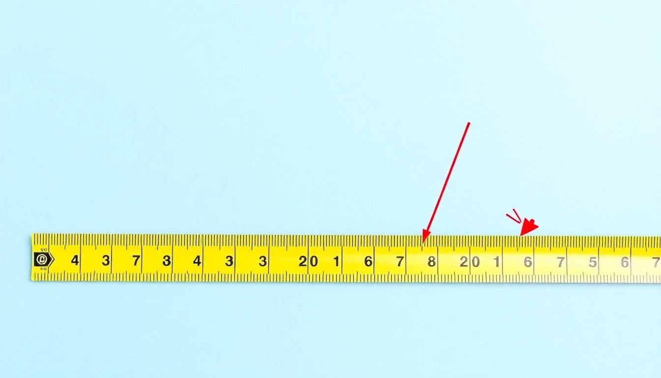 A ruler measuring the length of a social media caption, with formatting elements like emojis and line breaks highlighted around it.