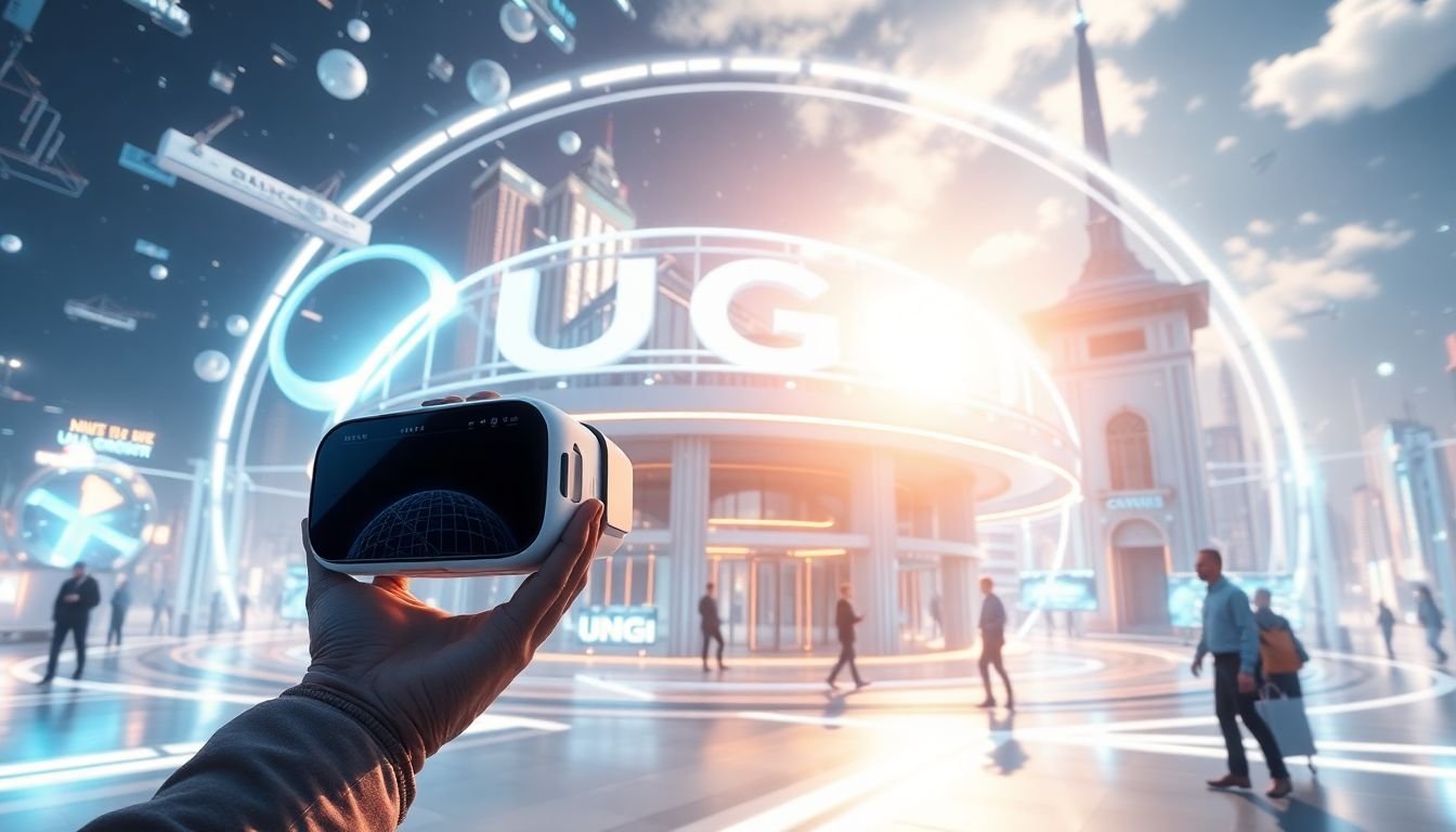 A futuristic vision of UGC, featuring augmented reality, virtual reality, and other innovative technologies.