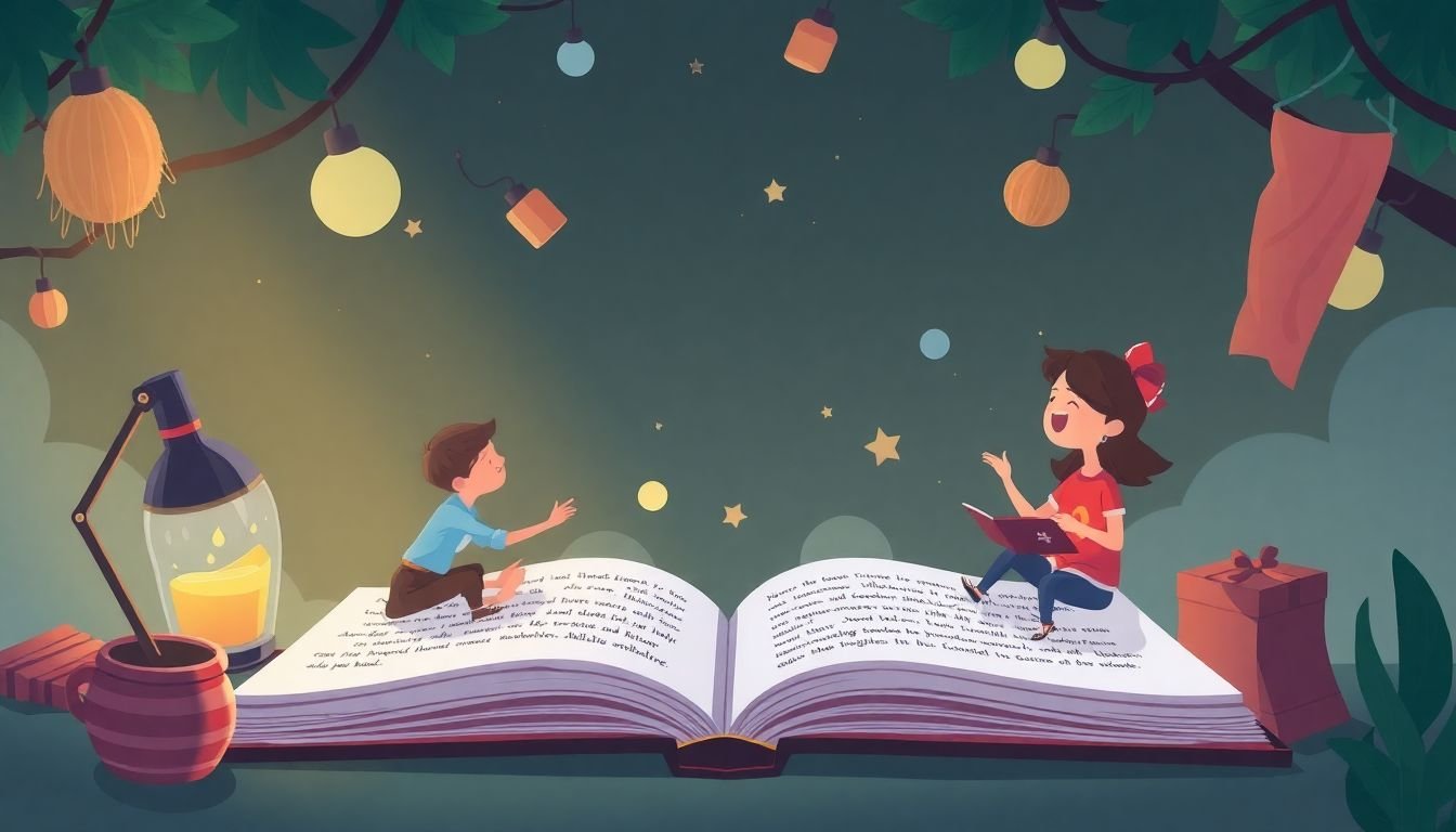 A captivating storybook illustration of a brand's promotional content that evokes emotion and engagement.