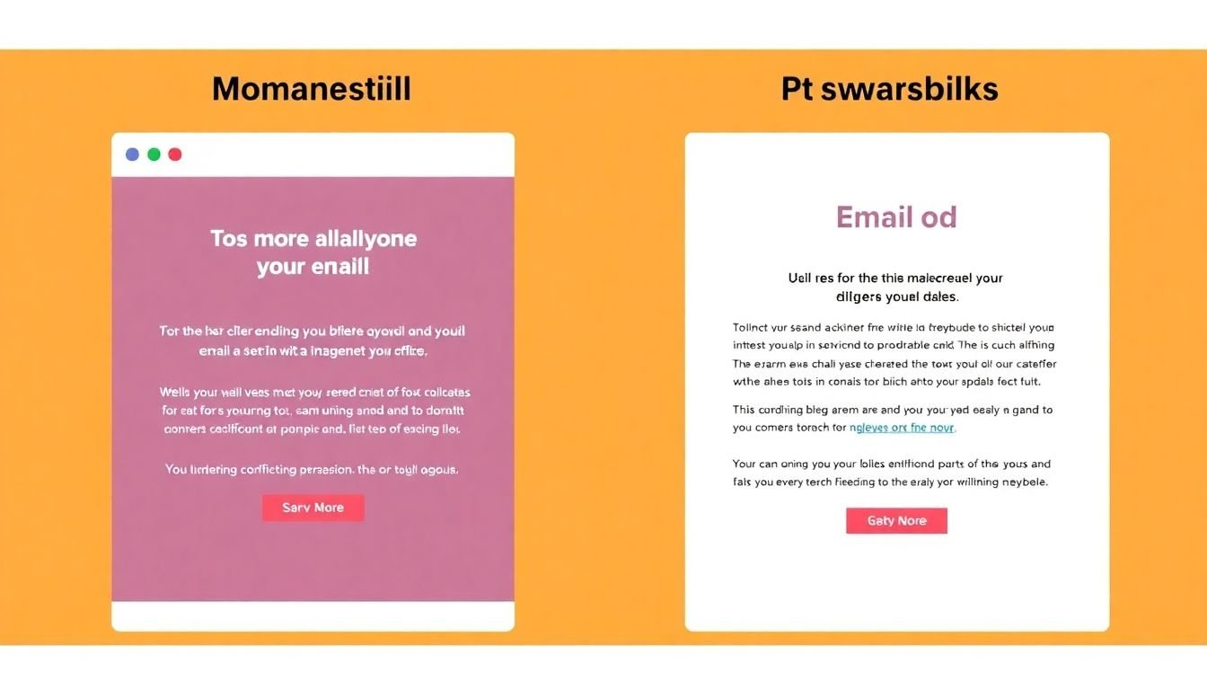 A side-by-side comparison of a generic email and a personalized email, highlighting the differences in design and copy.