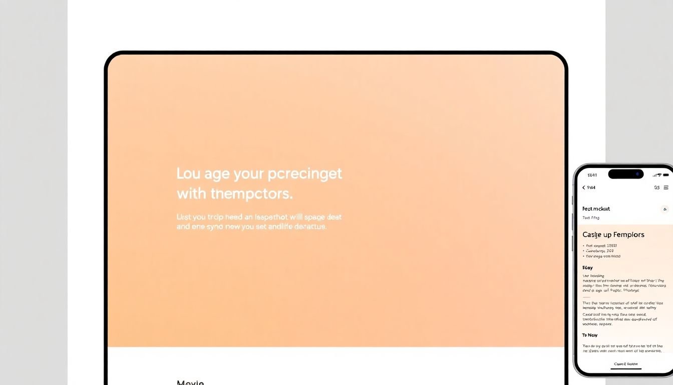A mockup of an email template with a clean layout, appealing colors, and easy-to-read fonts, displayed on both desktop and mobile screens.