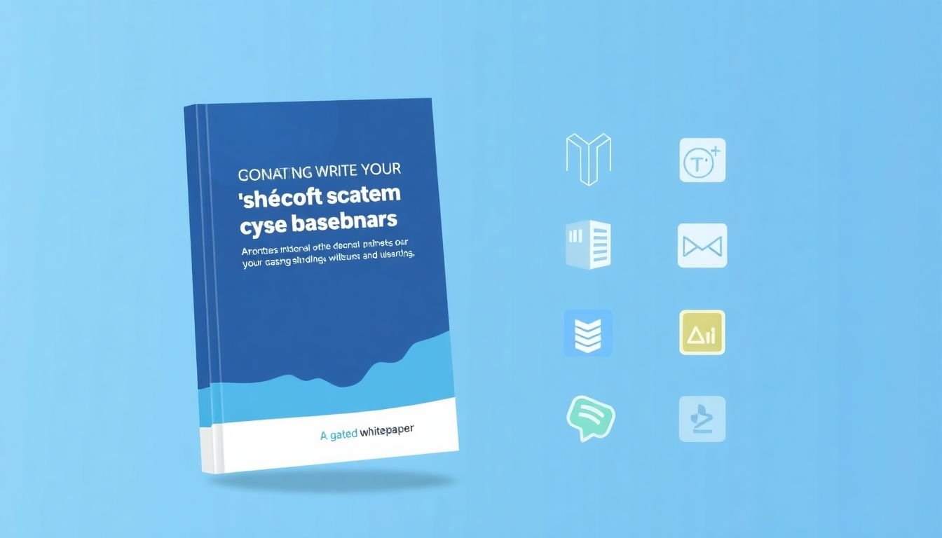 A gated whitepaper or eBook being promoted on various digital platforms.
