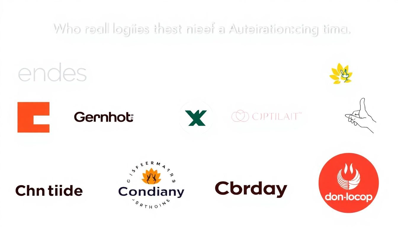 Logos and branding elements of companies that have used illustration effectively, with a brief description of how it's helped their brand.