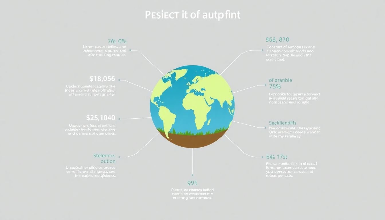 A visual representation of the environmental footprint of graphic design, with statistics and facts.