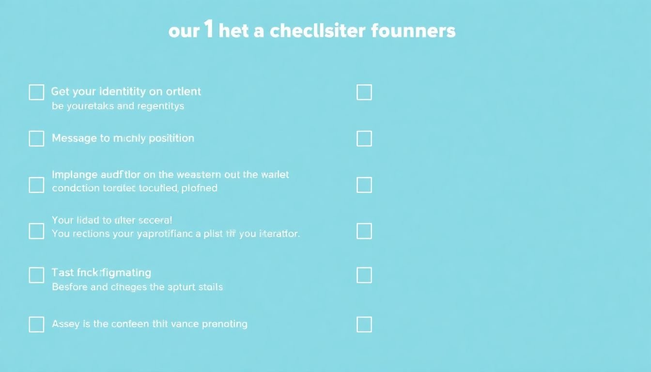 A checklist or questionnaire with tick boxes, allowing readers to assess their brand's visual identity, messaging, and market positioning.