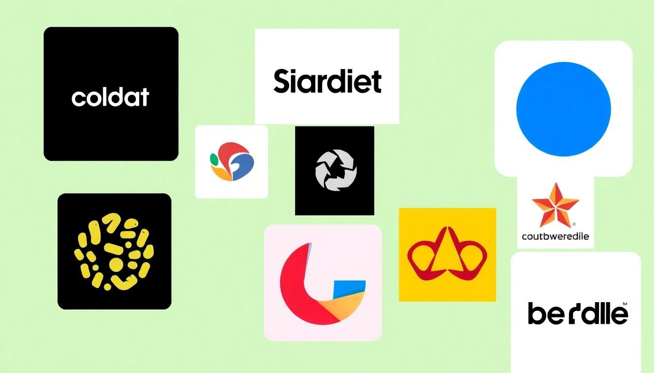 A collage of successful brand logos and their consistent application across various platforms.