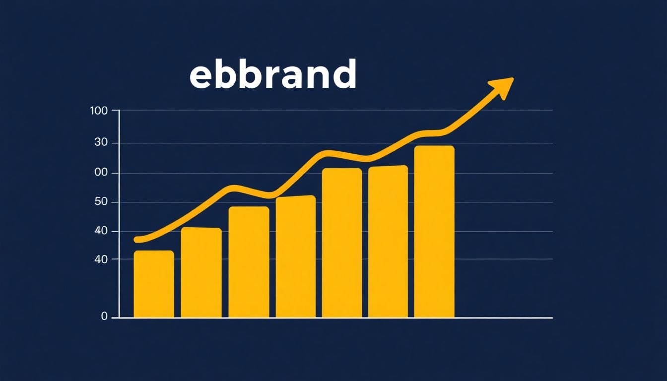 A graph showing positive trends, symbolizing the successful measurement of a rebrand's impact.