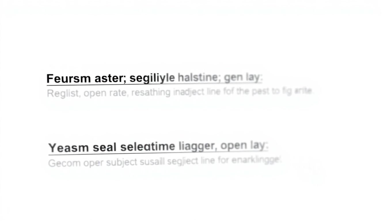 A mockup of an email inbox with personalized subject lines, showing higher open rates compared to generic ones.
