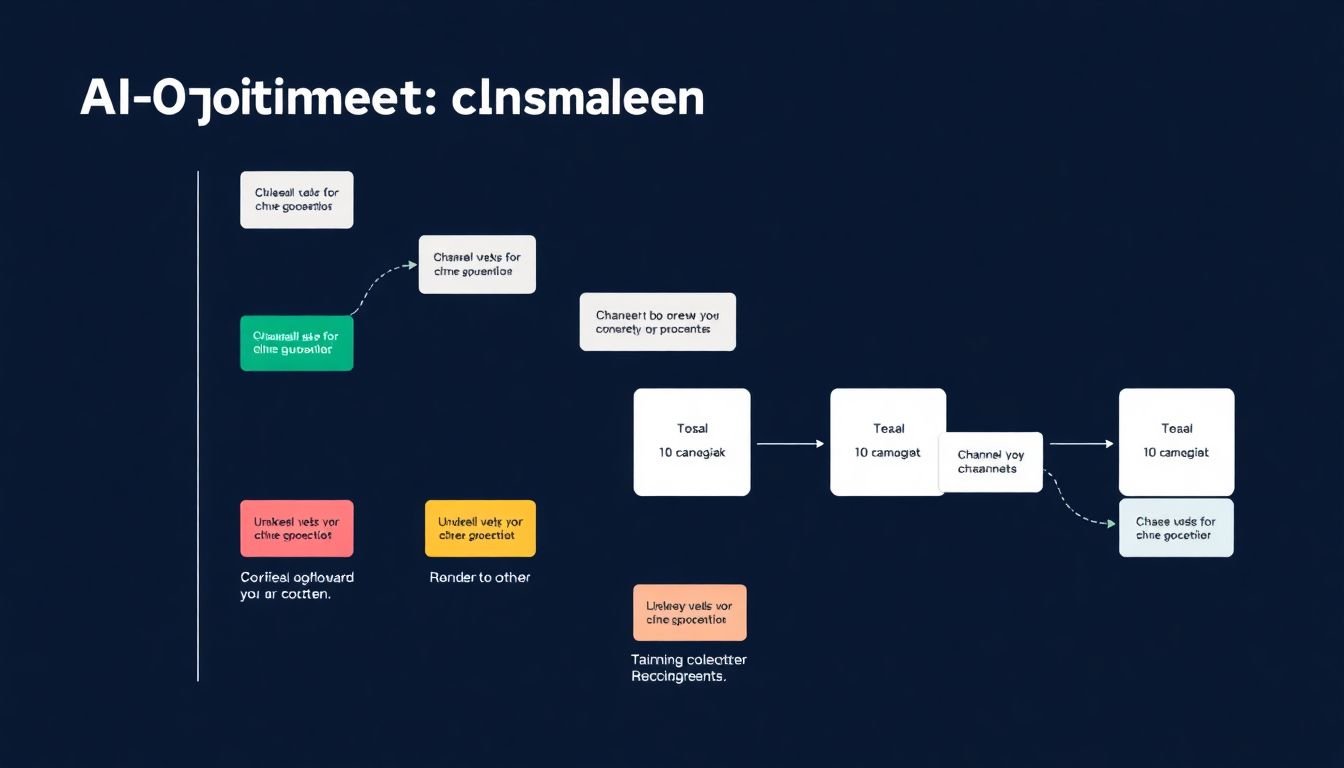 A visual representation of an AI-optimized customer journey, with touchpoints and channels highlighted