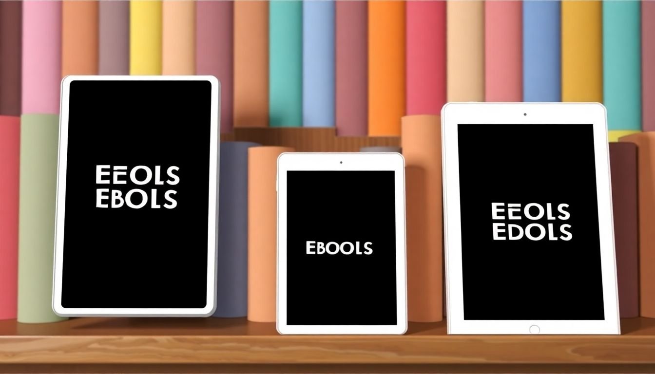 A series of eBooks with consistent branding elements, such as a specific color scheme or typography, displayed on a virtual bookshelf.