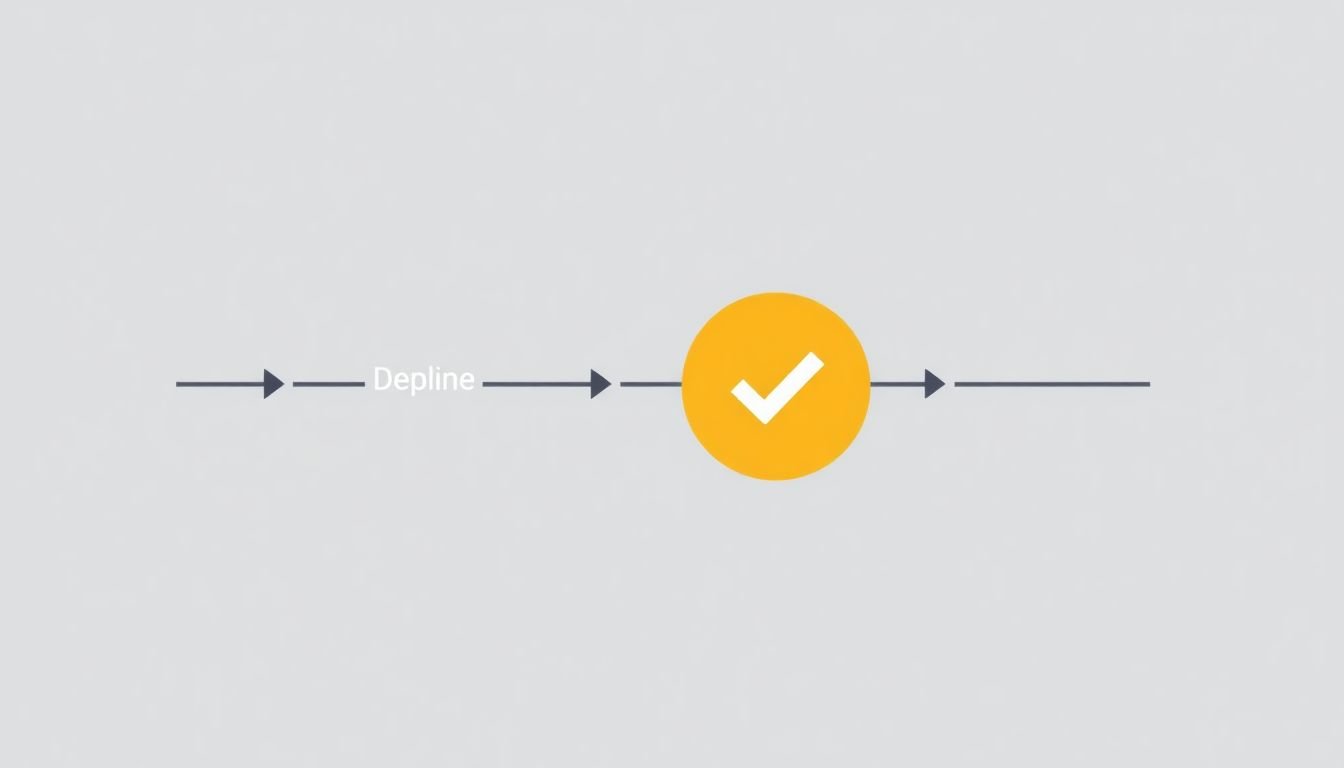 A pipeline diagram showing continuous integration, testing, and deployment, with a checkmark representing successful deployment.