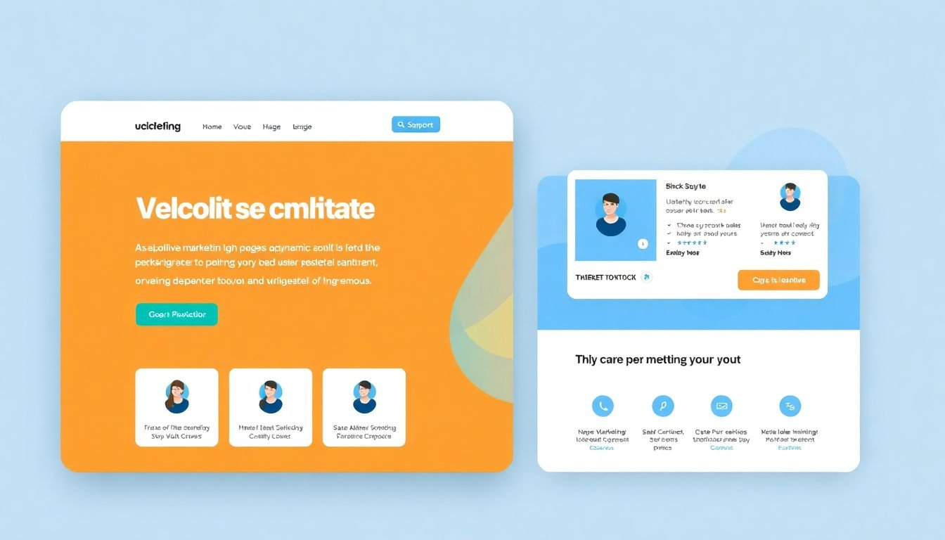 A dynamic marketing page that adapts its content and layout based on user preferences and behavior, creating a personalized experience