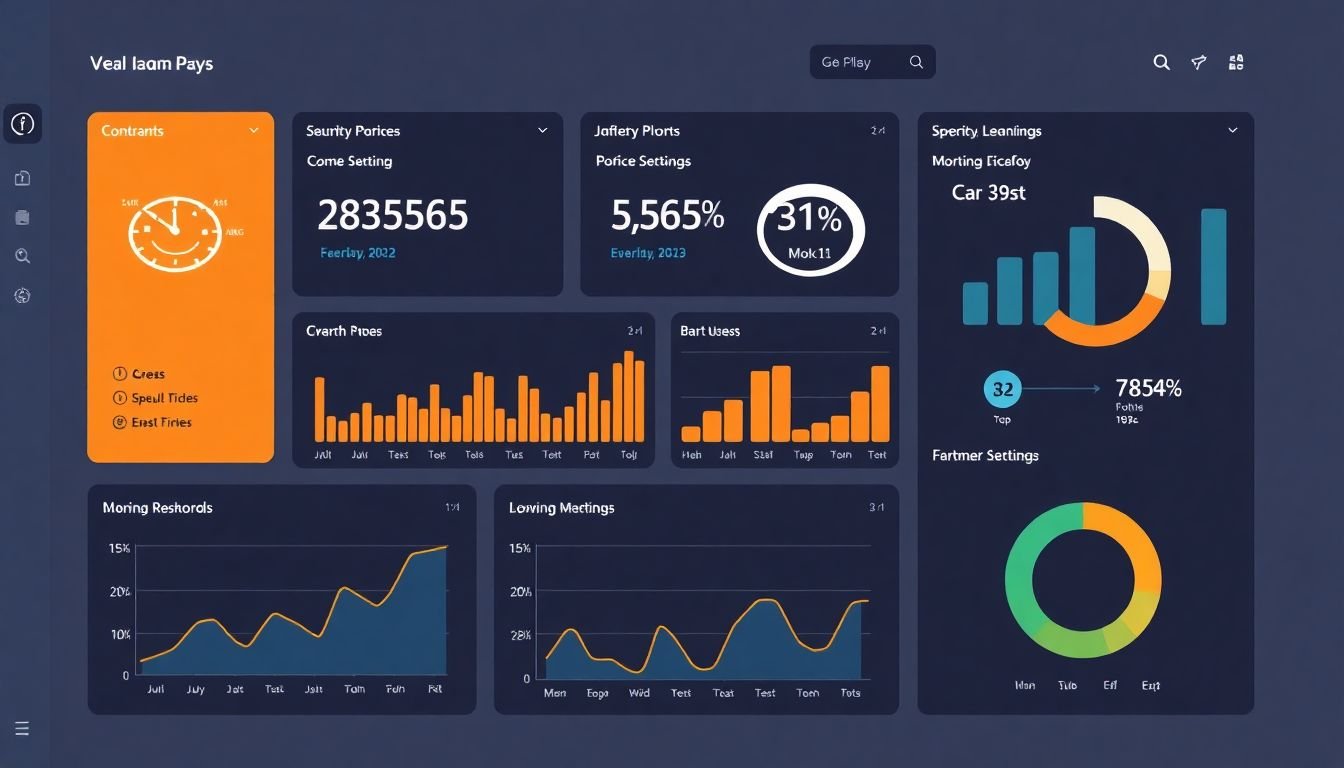 A dashboard displaying a range of KPIs, with clear visualizations and trends indicating the success of a marketing page