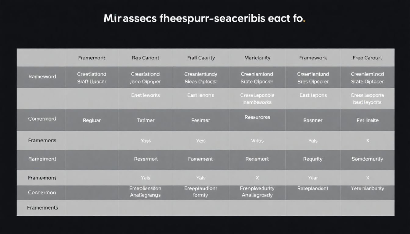 Comparison table of popular cross-platform frameworks and tools in 2024