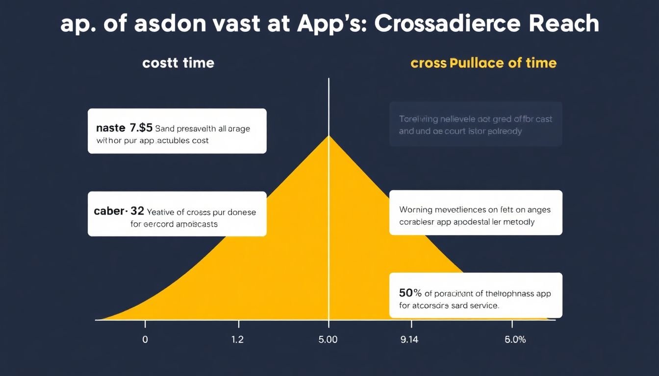 Graph comparing the cost, time, and audience reach of native vs. cross-platform app development