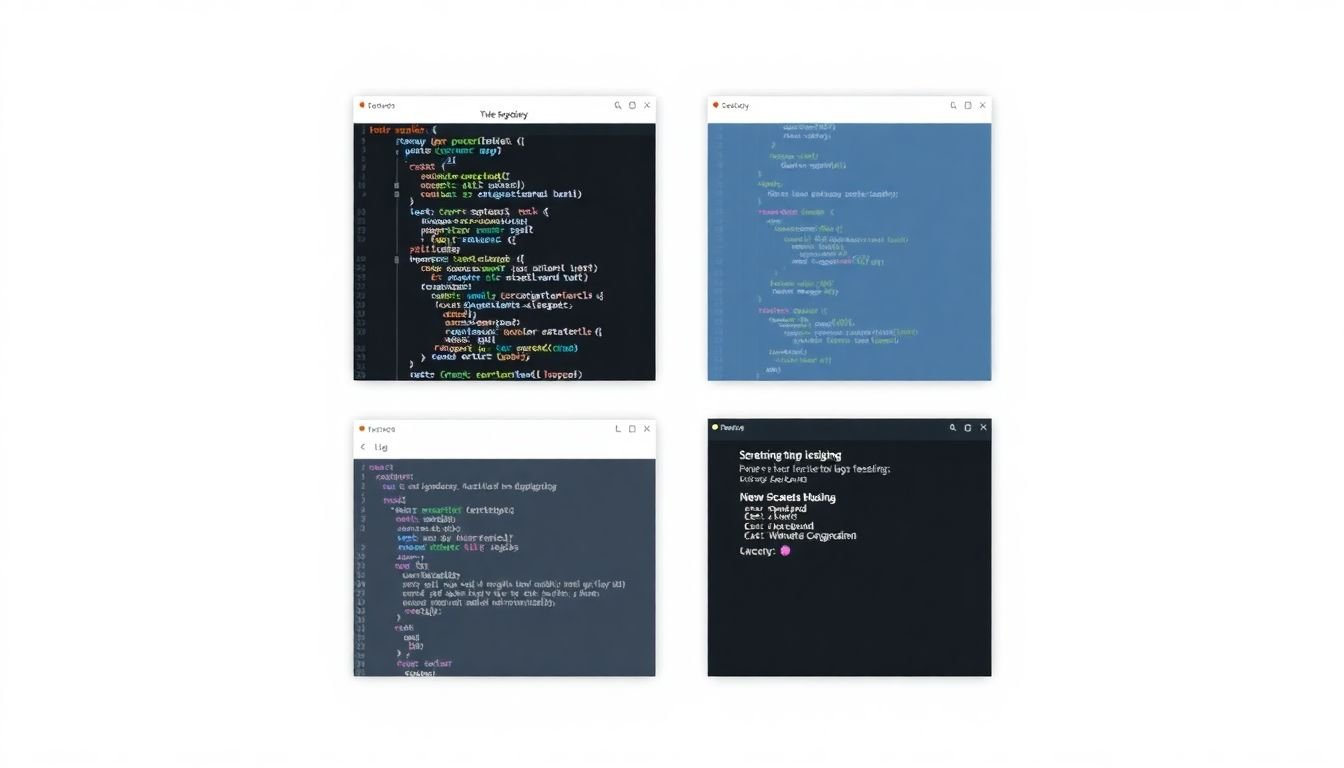 Screenshots of various testing and debugging tools for cross-platform mobile apps