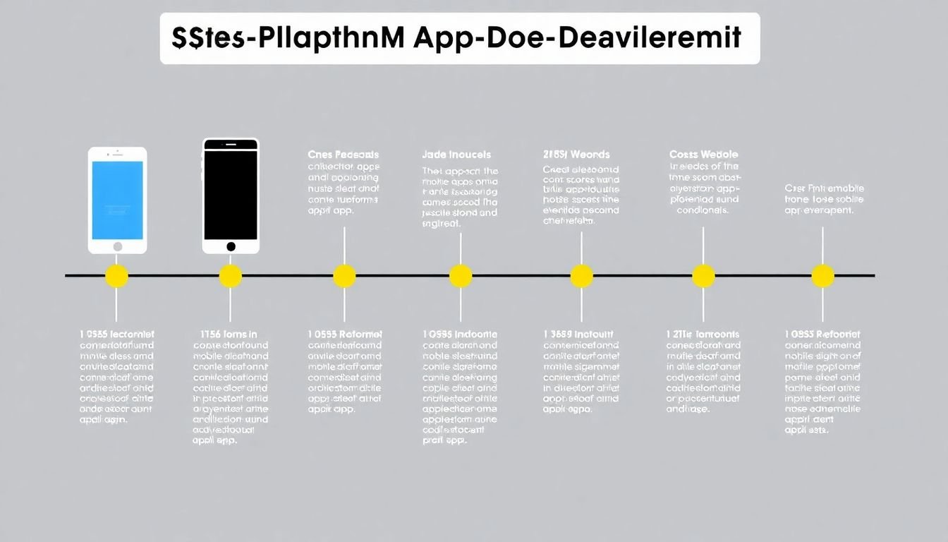 Timeline infographic showcasing the evolution of cross-platform mobile app development