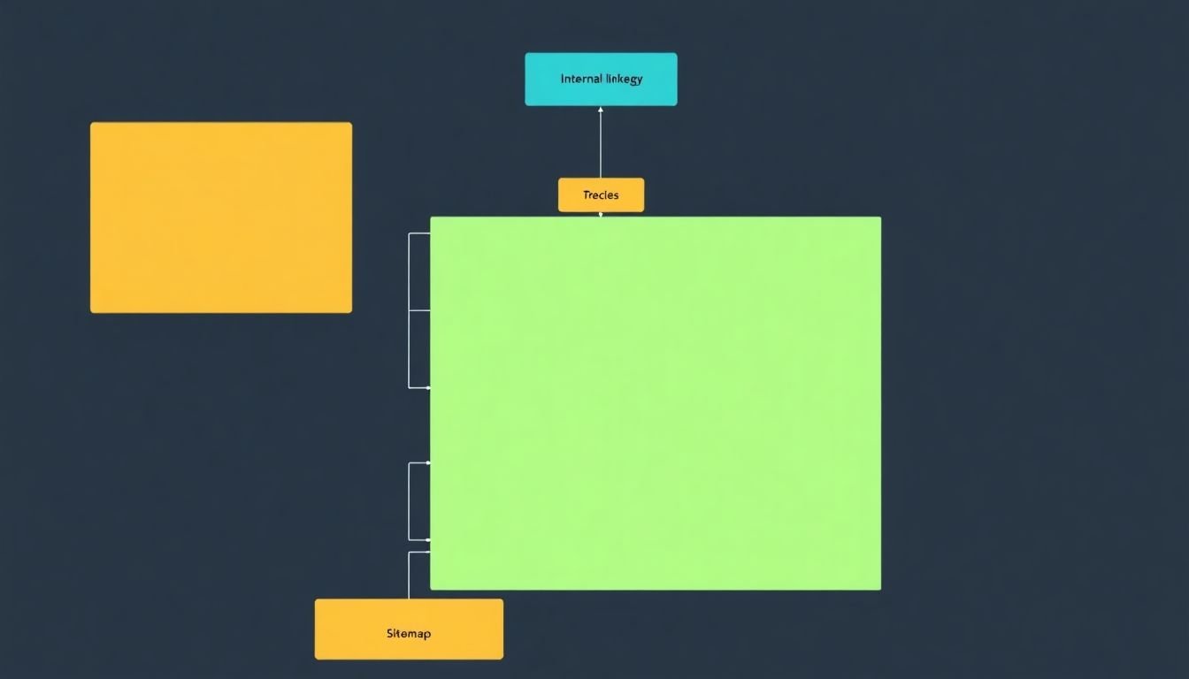 A sitemap or flowchart illustrating a well-structured internal linking strategy.
