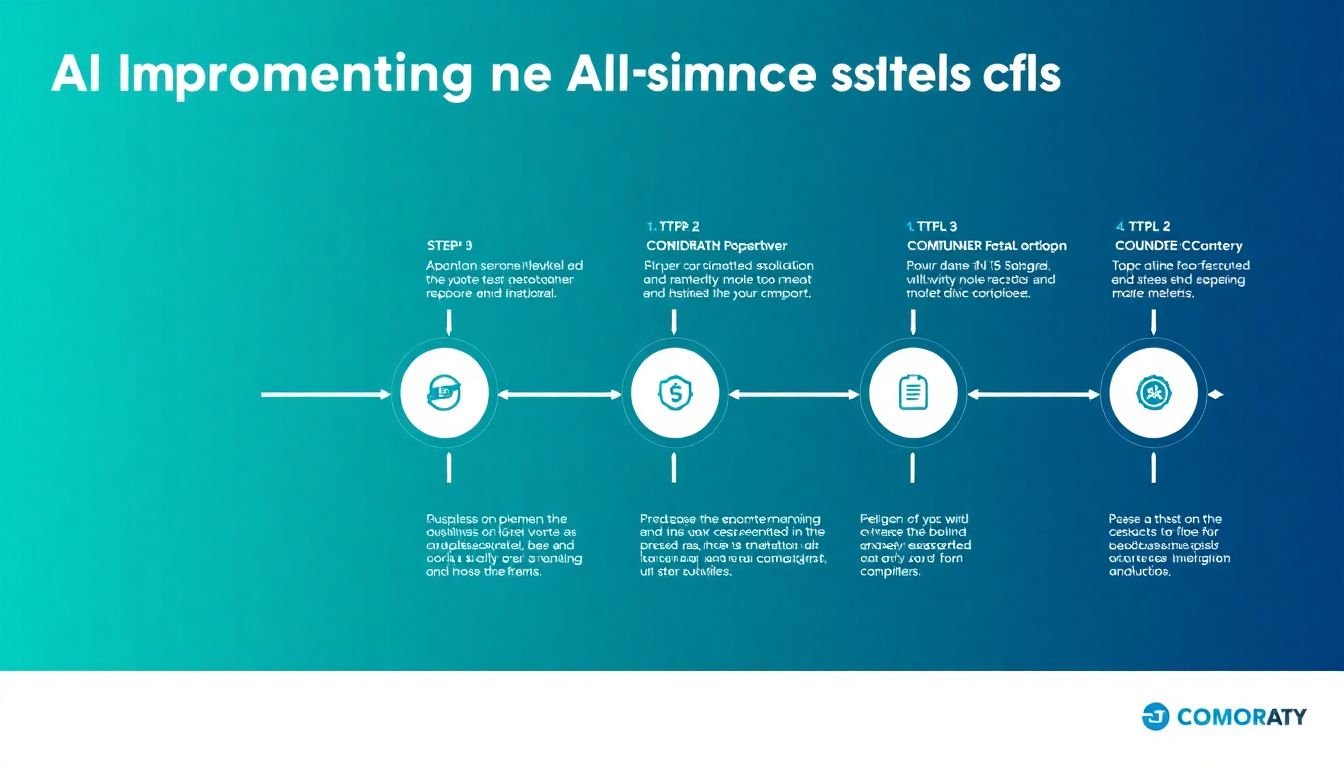 A roadmap infographic outlining the steps for implementing AI-driven solutions.