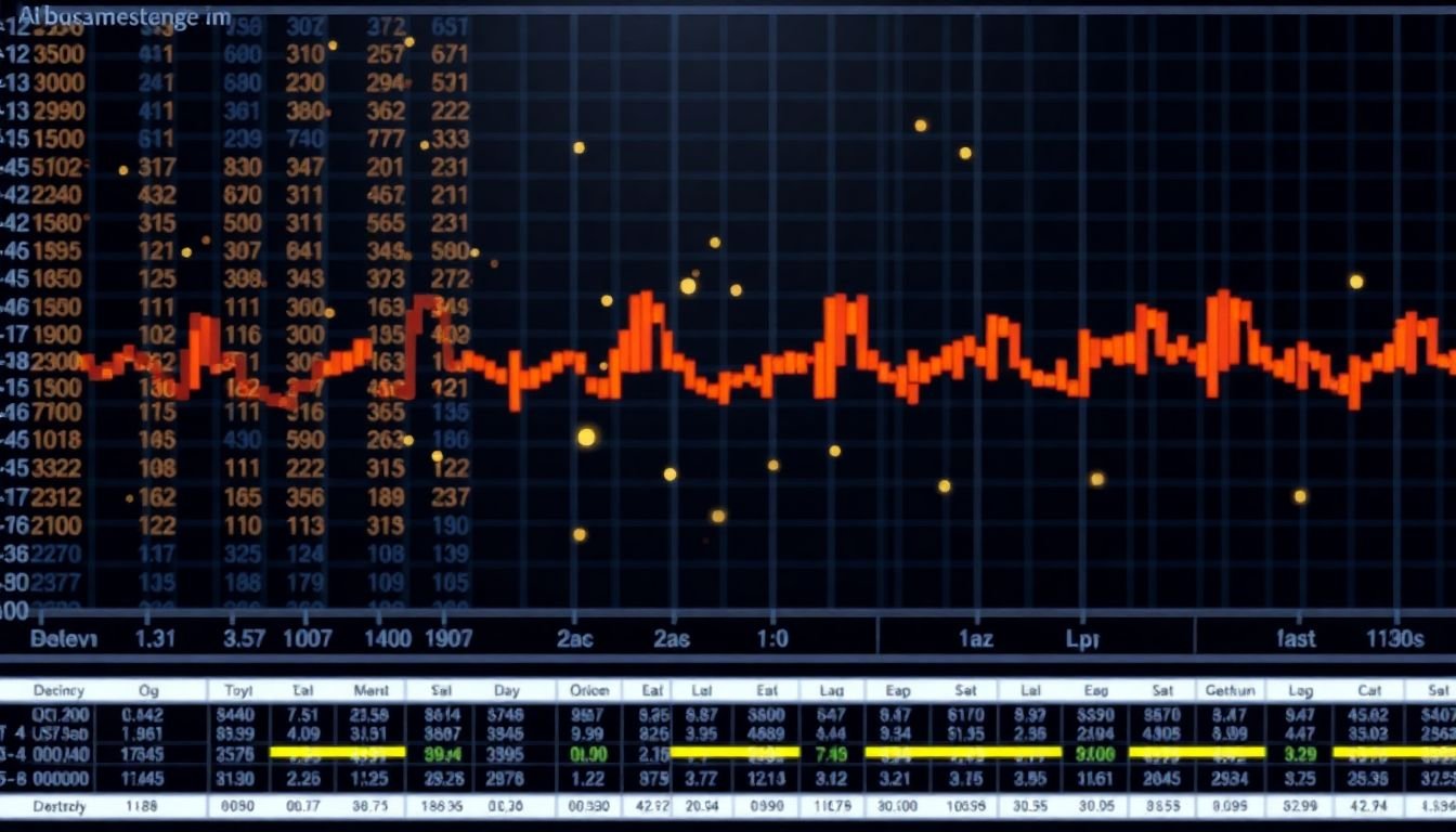 An AI algorithm detecting anomalies in a quality control chart.