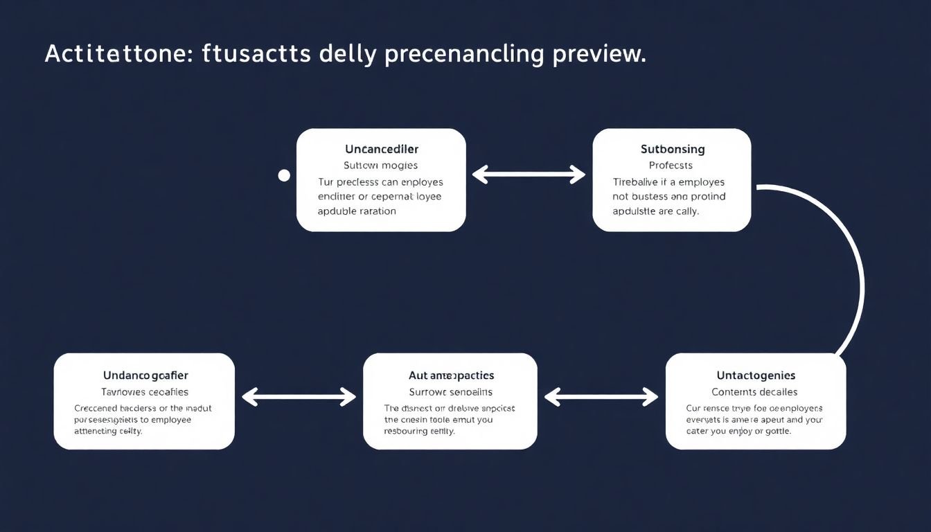 A step-by-step infographic showing the process of automating an employee onboarding workflow.