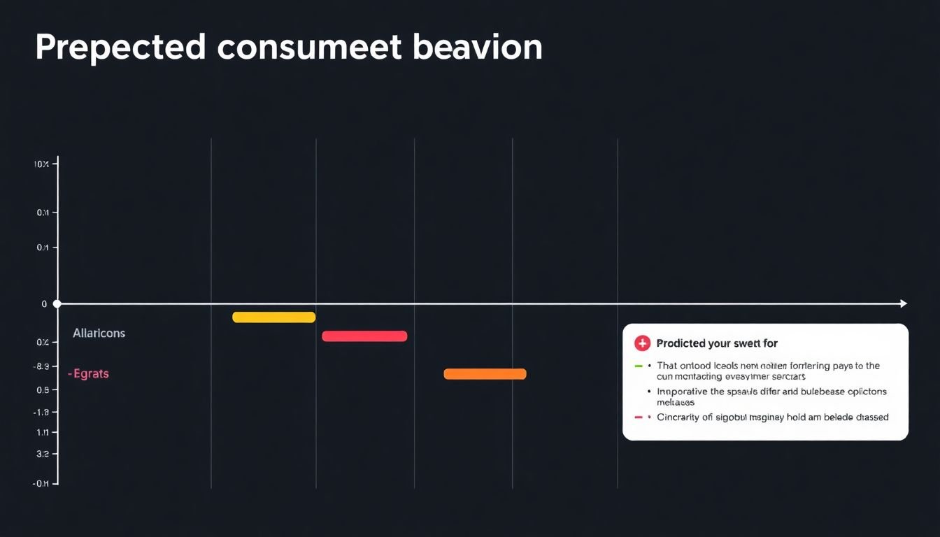 A Gantt chart showing predicted consumer behavior over time, with milestones indicating key trends and events.