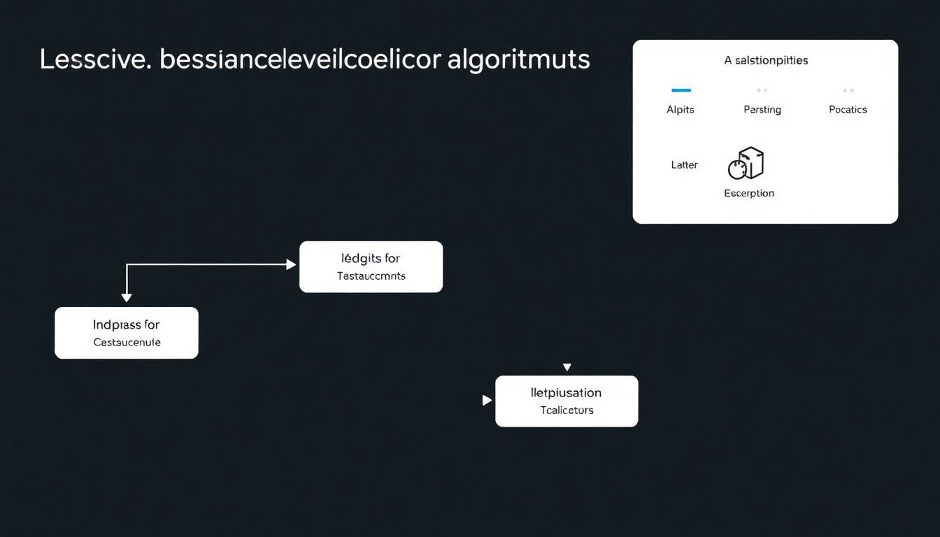 A flowchart illustrating the step-by-step process of developing bespoke algorithms, with each stage represented by a different icon or symbol.