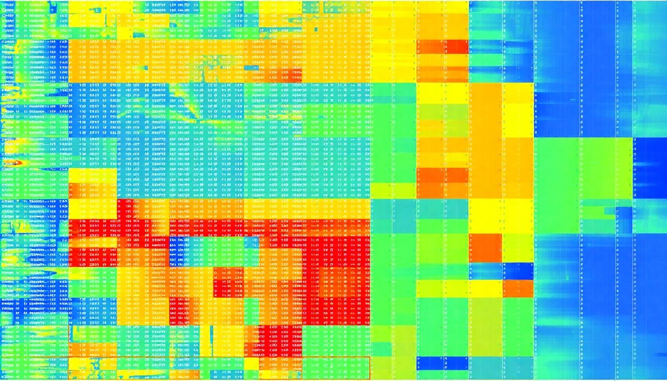 A visualization of a large dataset, such as a heatmap or treemap, with data points clearly visible.