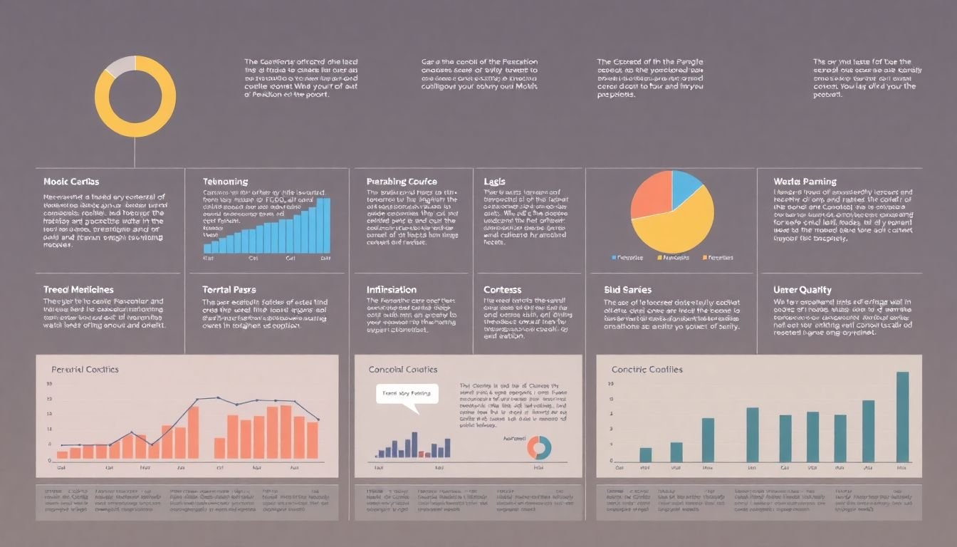A series of charts and graphs with a narrative arc, leading to a clear conclusion or call to action.