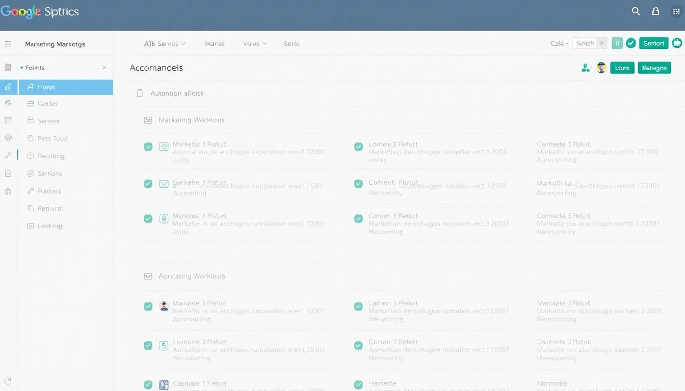 A marketing automation software interface, showing various automation workflows running simultaneously.